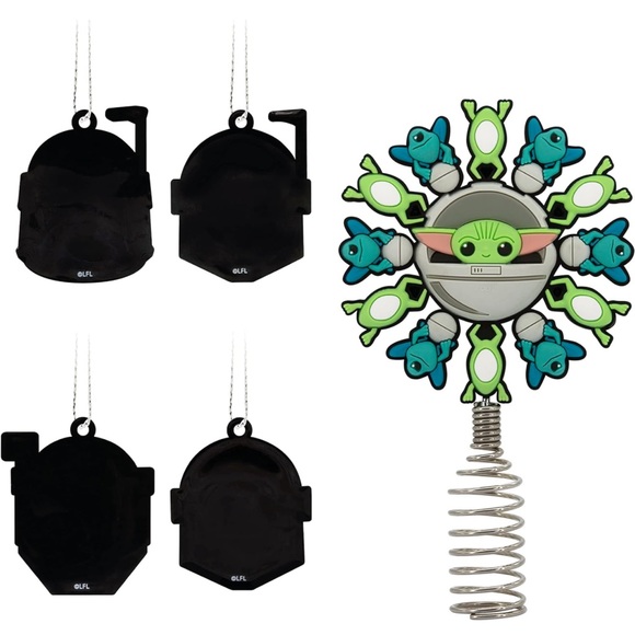 NIB Hallmark Star Wars: The Mandalorian Miniature Christmas Tree Topper Mini - Picture 3 of 5